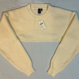 Windsor Ivory Cropped Knit Sweater